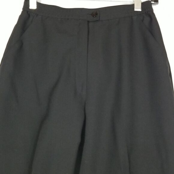 🎁5/$25 V.I.Petites Dress Pants Relaxed Fit Women's Black Size 10P - Picture 2 of 9